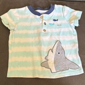 Kids Headquarters Blue and White Shark Tee